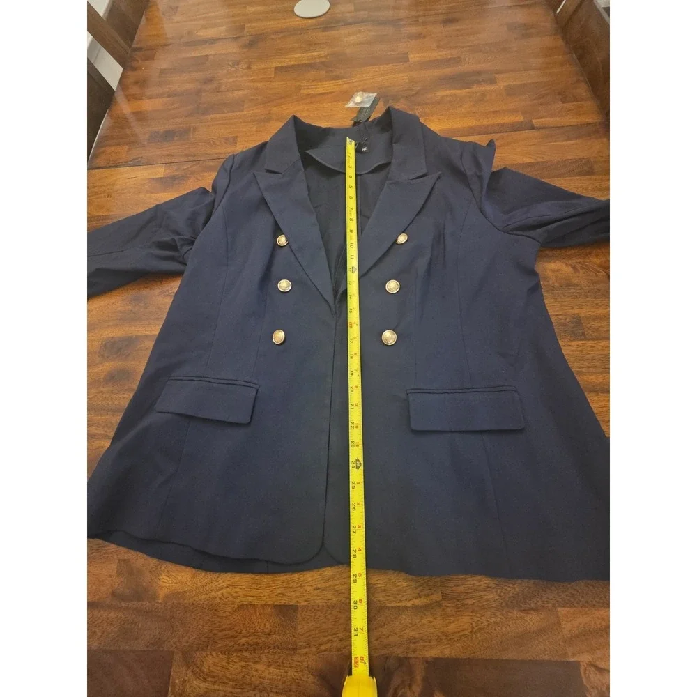 Lane Bryant Blazer 28 The Bryant Blazer Navy New‎ With Tags.             Sku 99